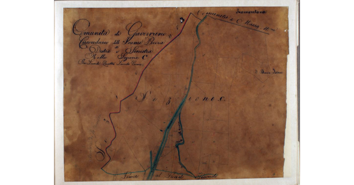 Comunità di Gavorrano. Circondario del Fiume Pecora a Destra e Sinistra. Nella Sezione C. In Lucidi Quattro. Lucido Primo