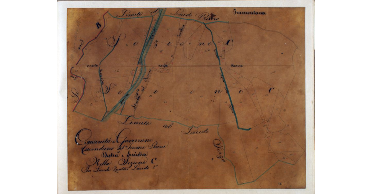 Comunità di Gavorrano. Circondario del Fiume Pecora a Destra e Sinistra. Nella Sezione C. In Lucidi Quattro. Lucido 2°