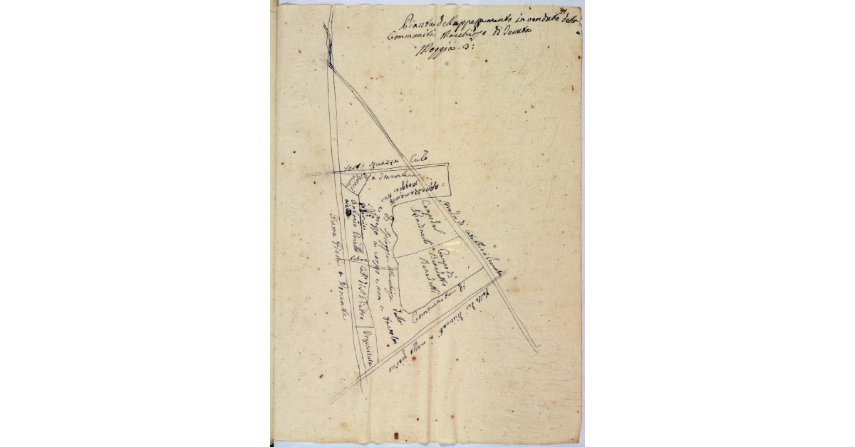 Pianta dell'appezzamento invenduto della Comunità, Macchioso, di Tenuta moggia 3