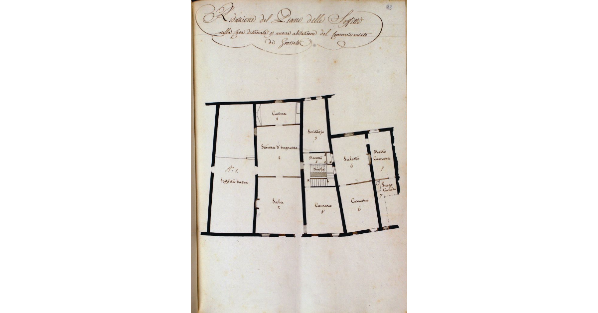 Riduzione del Piano delle Soffitte nella casa destinata per nuova abitazione del Commissario di Grosseto