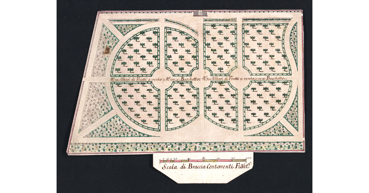 [Pianta del giardino della villa di Castello]