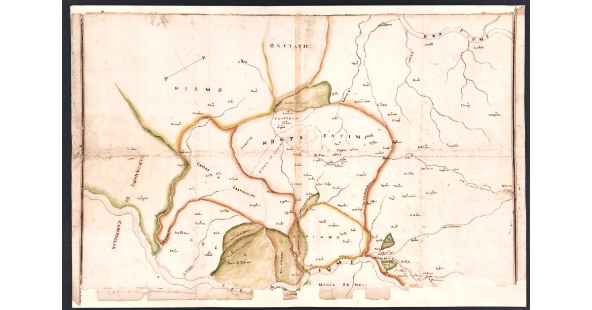 [Pianta dell'area compresa fra il fiume Era ed il fiume Cecina]