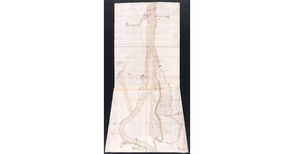 [Pianta di un tronco della Pescaia di Ognissanti fino al Petriolo]