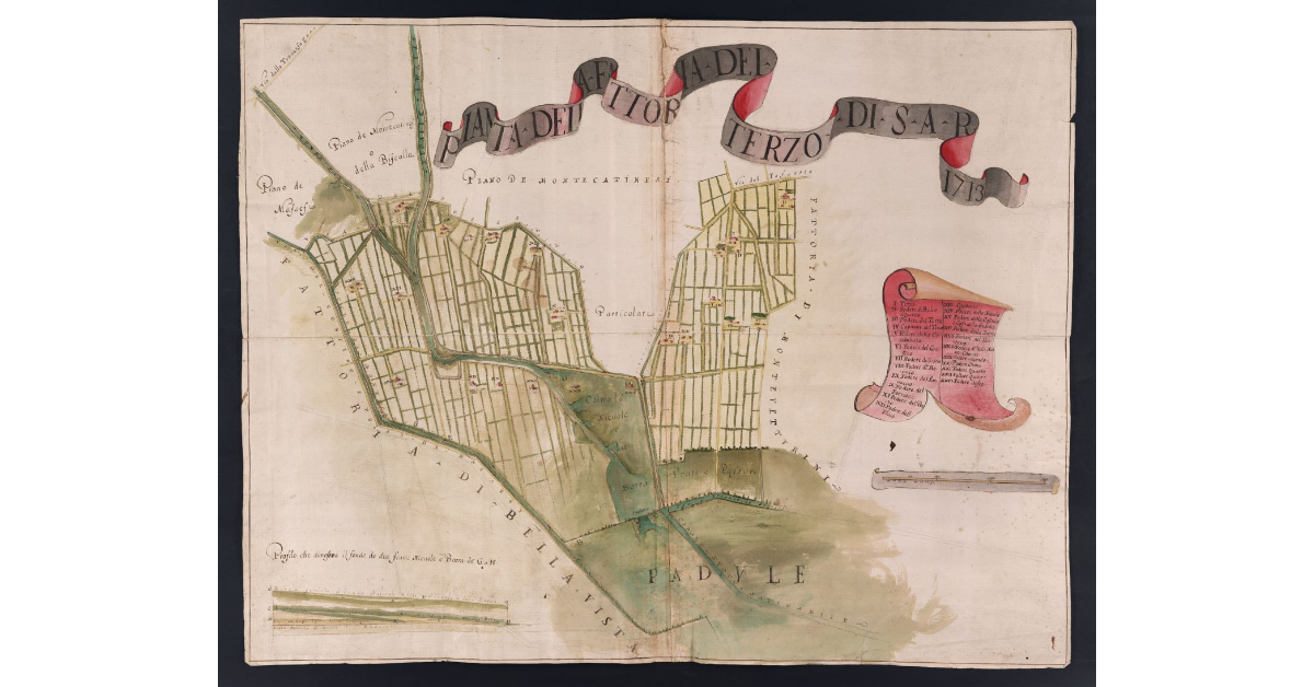 Pianta della fattoria del Terzo di S.A.R. 1713