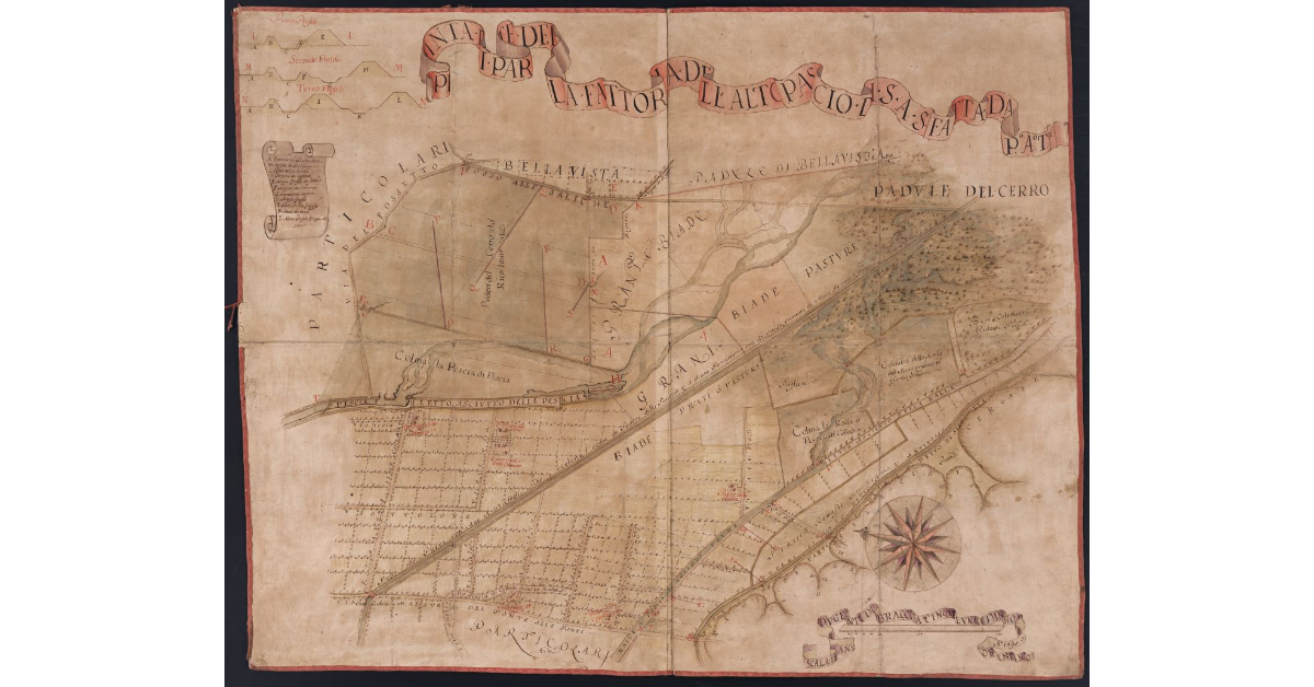 Pianta di parte della fattoria dell'Altopascio di S.A.S. fatta da P.° A.° T.i