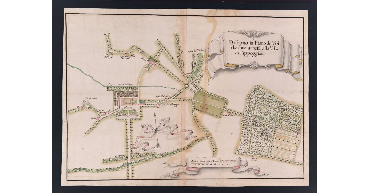 Disegno in Piano de Viali che sono annessi alla villa di Appeggi