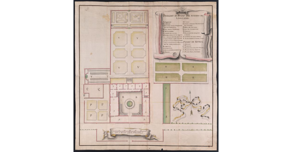 Disegno in piano del Ritiro di Ligliano