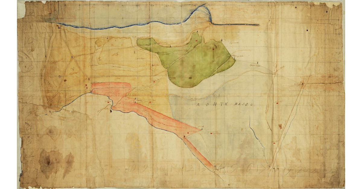 [Pianta della fattoria di Collesalvetti a confine con i beni Grifoni]