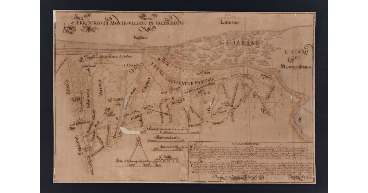 [Pianta di una parte della fattoria di Acquaviva in Valdichiana]