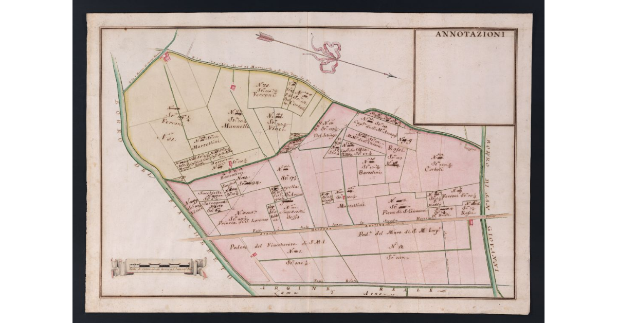 Cartoncino d'Imposizione del Borro di Fiacchereto