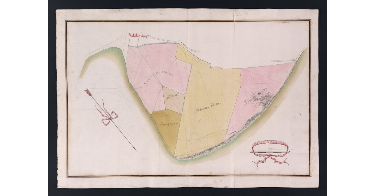 [Pianta di un tronco del fiume Sieve e sue adiacenze]