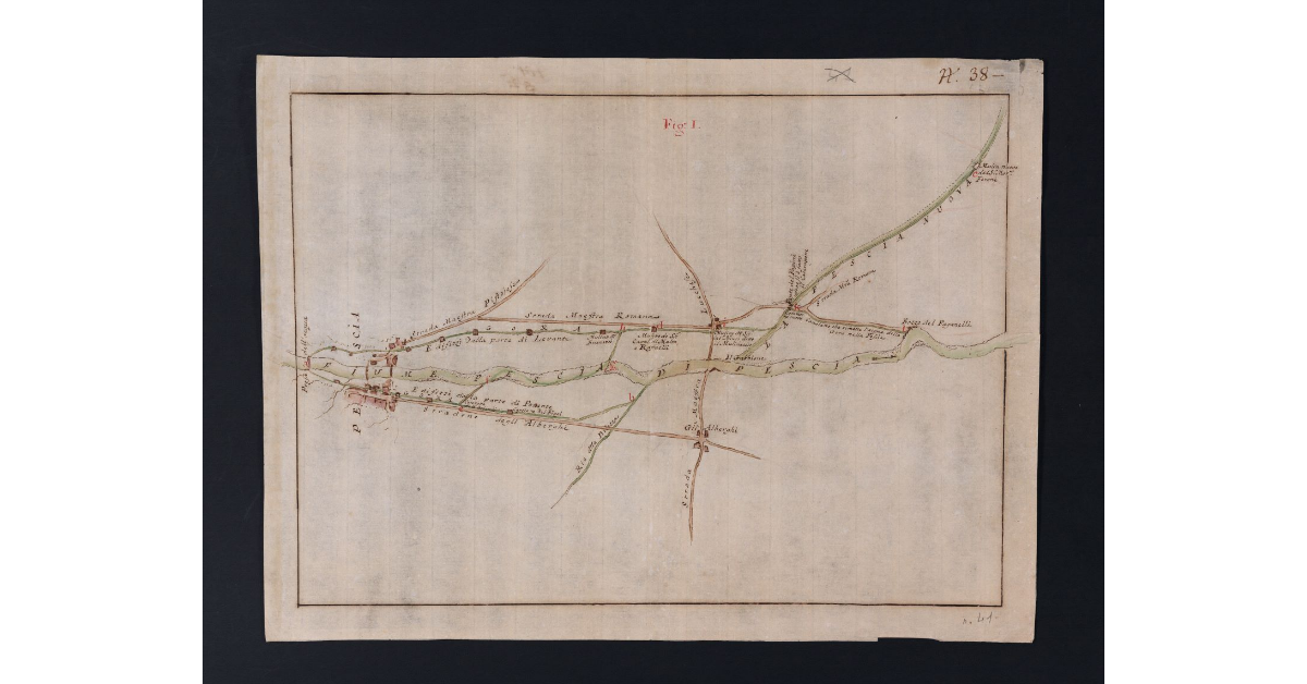 [Pianta di un tronco del fiume Pescia di Pescia]