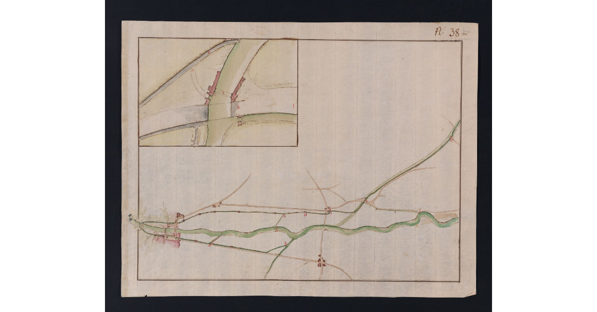 [Pianta di un tronco del fiume Pescia di Pescia]