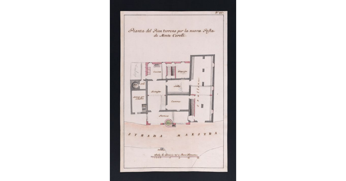 Pianta del Pian terreno per la nuova Posta di Monte Carelli