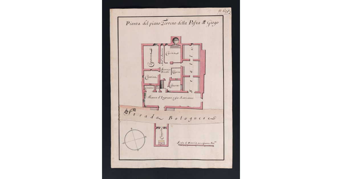 Pianta del piano Terreno della Posta del Giogo