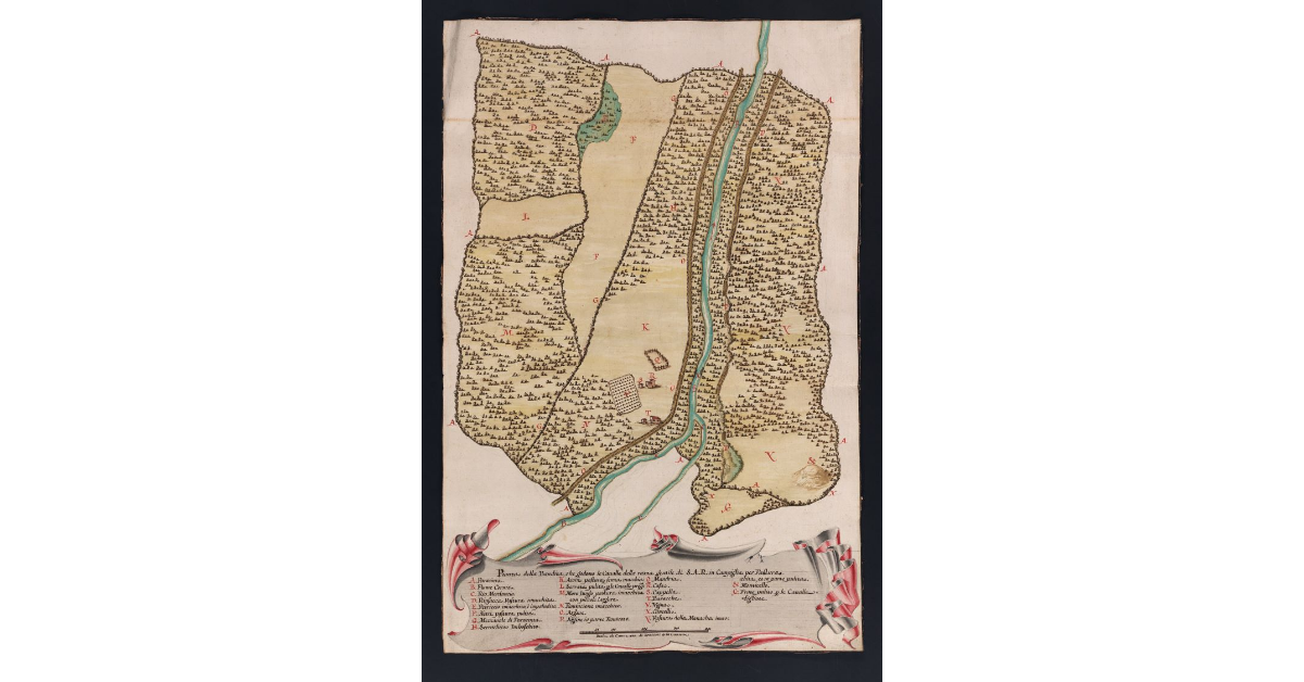 [Pianta della Bandita che godono le Cavalle della razza gentile di S.A.R. in Campiglia per Pastura