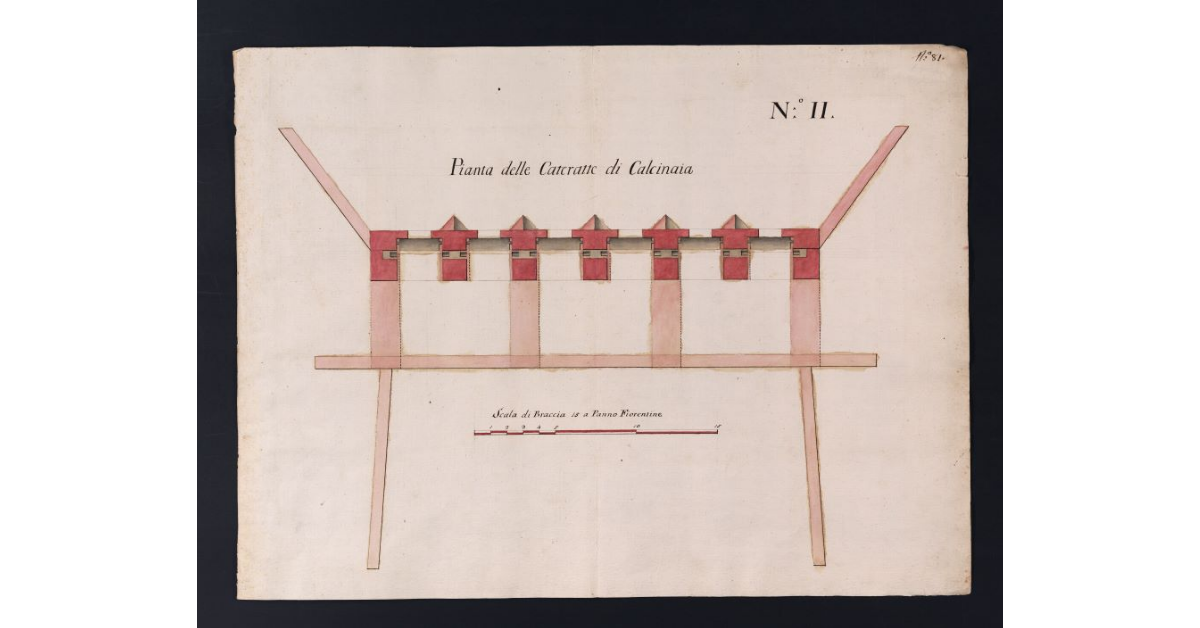 Pianta delle Cateratte di Calcinaia