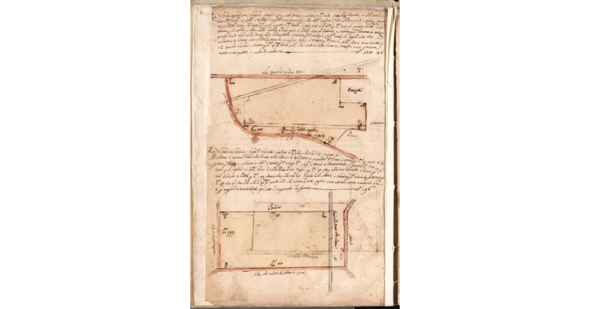 [Piante dei terreni assegnati agli eredi di Gardino Gardini nel piano di Bibbona]