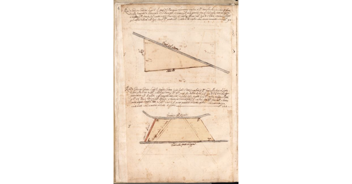 [Piante dei terreni assegnati agli eredi di Gardino Gardini nel piano di Bibbona]