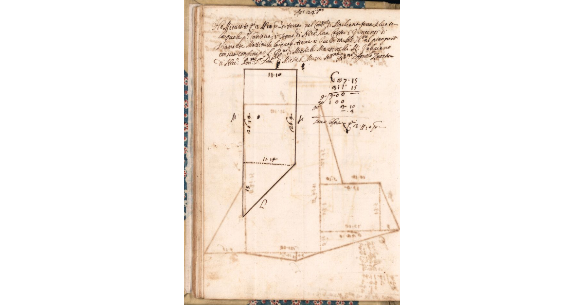 [Appezzamento di terreno tenuto a livello da Vincenti di Diamante Martinelli nella comunità di Marliana]