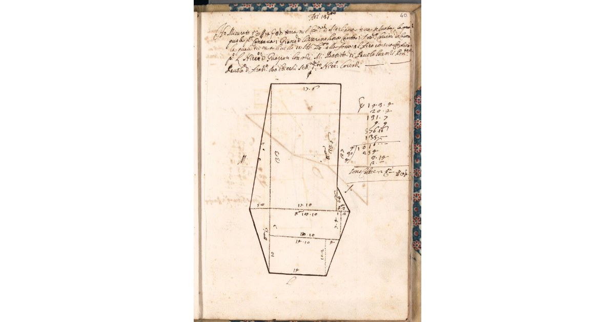 [Appezzamento di terreno tenuto a livello da Domenico Laurini nella comunità di Marliana]