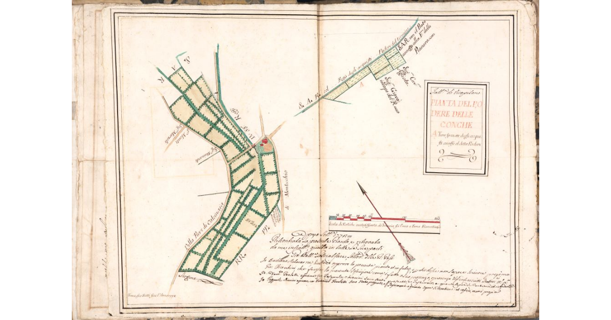Pianta del podere delle Conche