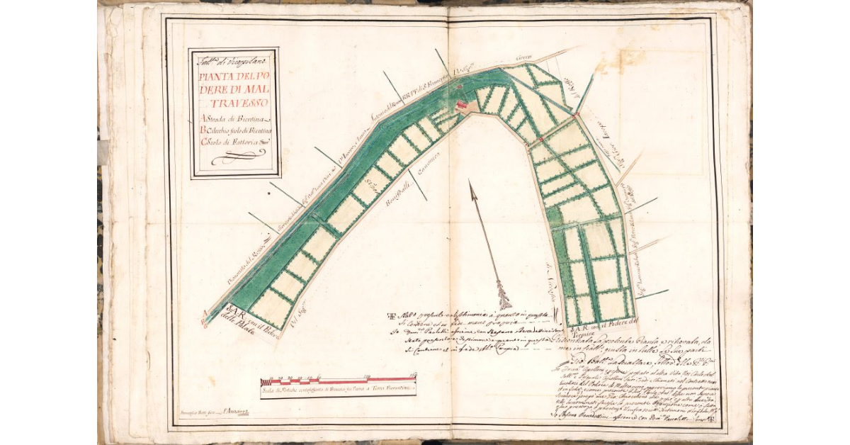 Pianta del podere di Maltravesso
