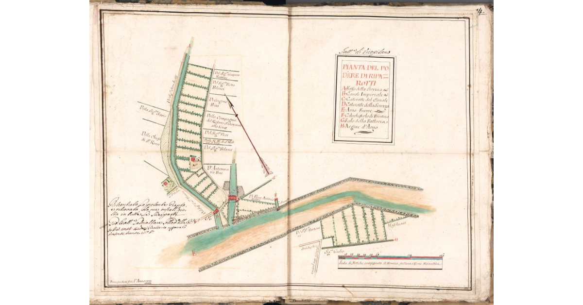 Pianta del podere di Riparotti