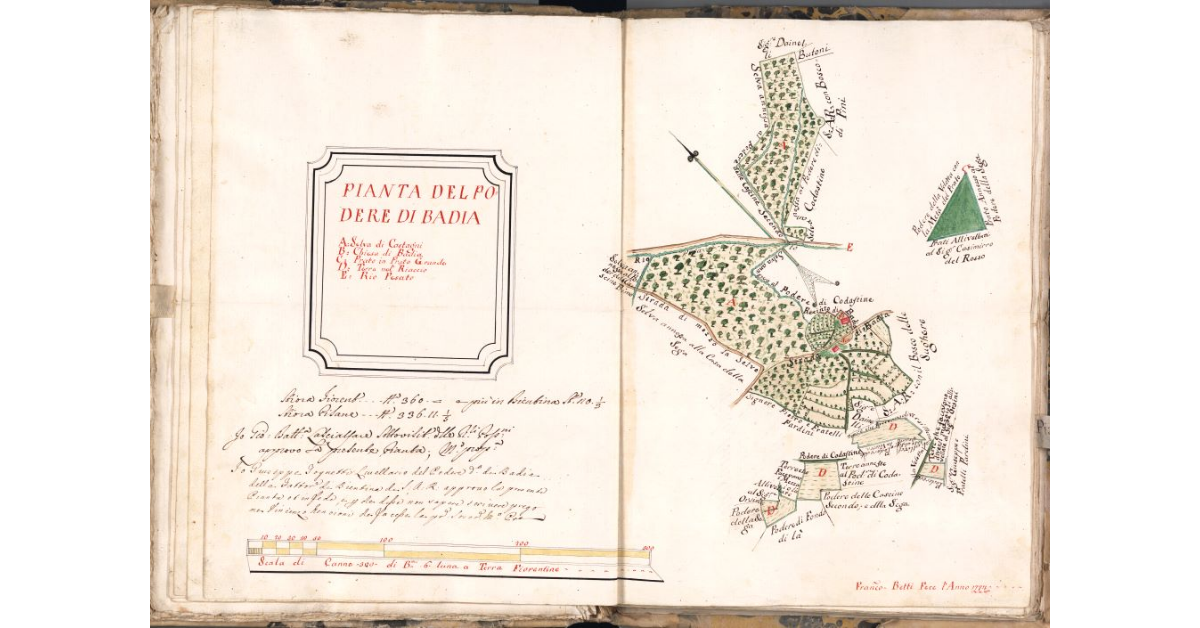 Pianta del podere di Badia