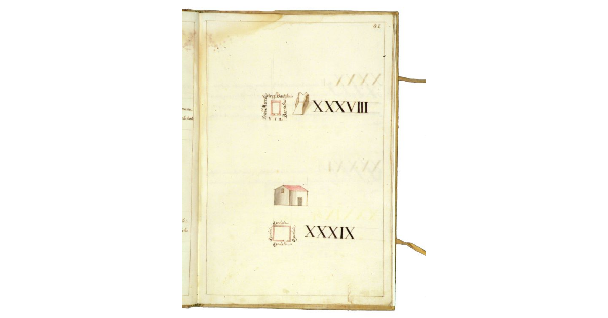 [Alzati e piante di due seccatoi di proprietà della Grancia di Prata]