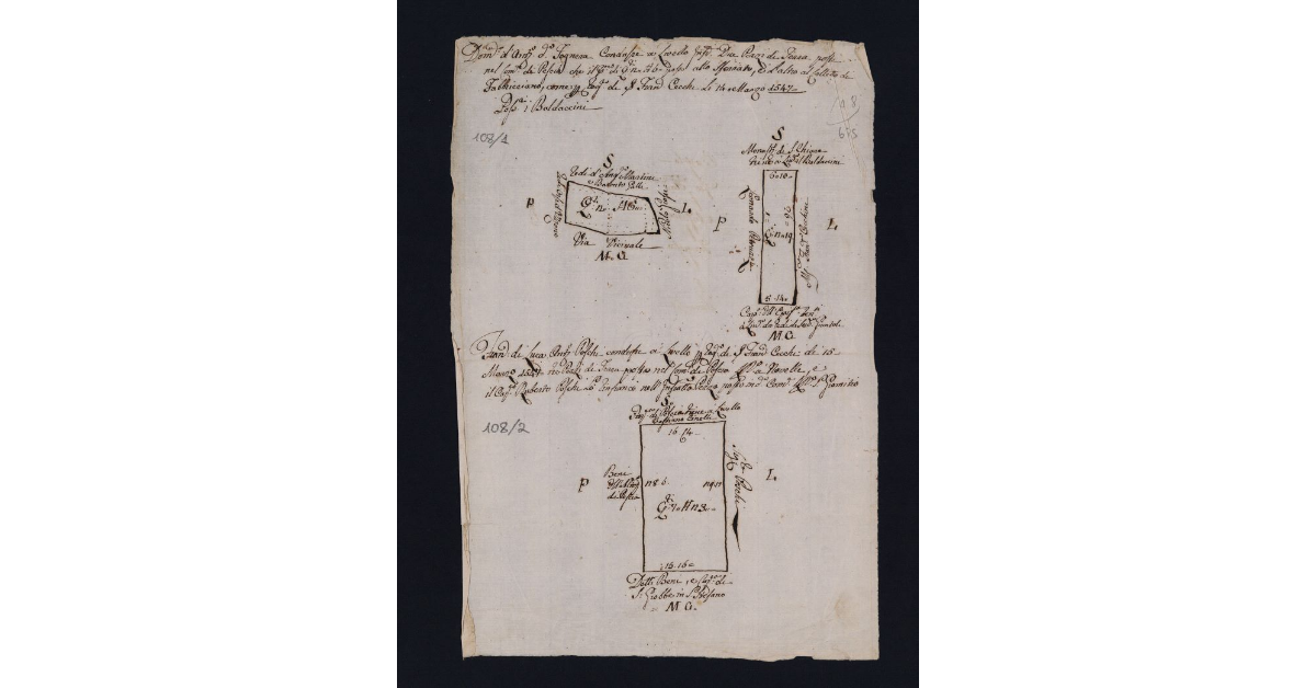 [Terreni concessi a livello nel comune di Pescia]