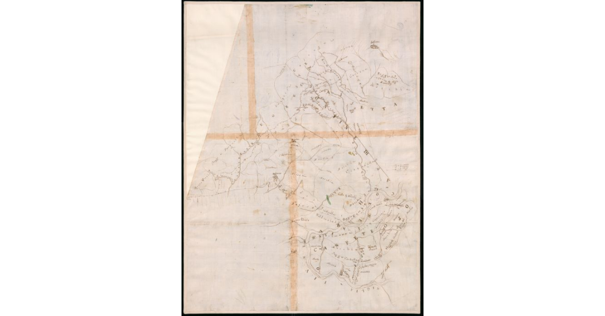 [Mappa di una sezione collinare e pianeggiante del territorio di Suvereto]