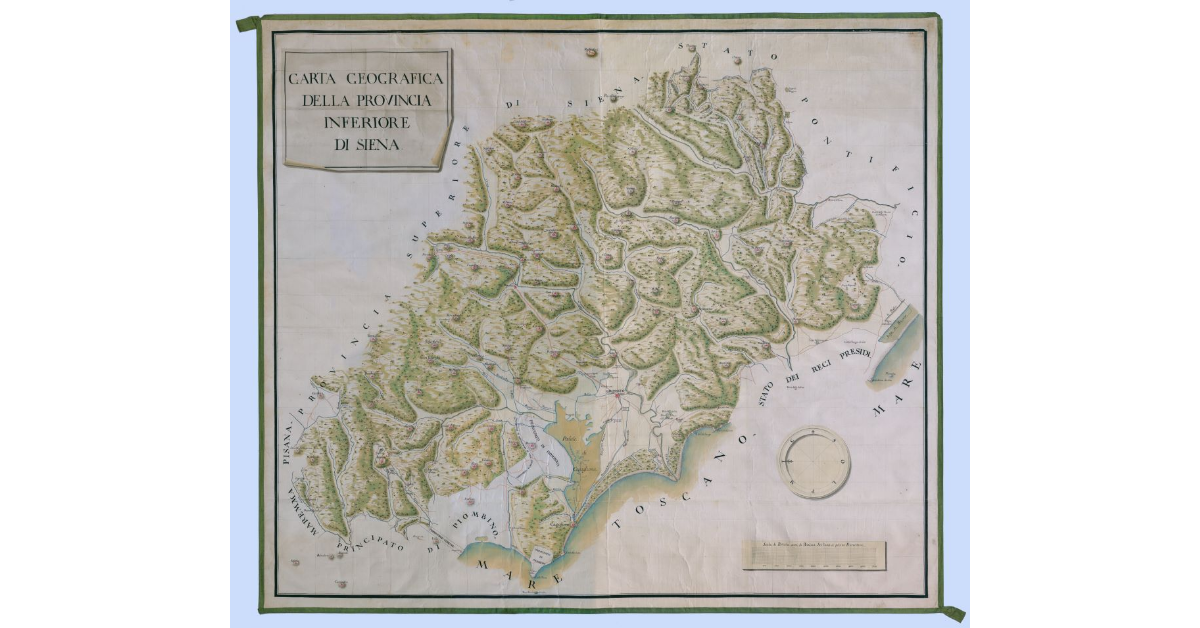 Carta geografica della Provincia Inferiore di Siena