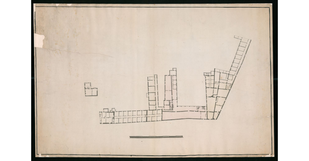 [Pianta del piano superiore del convento e conservatorio di S.Caterina e degli Spedali di Prato]