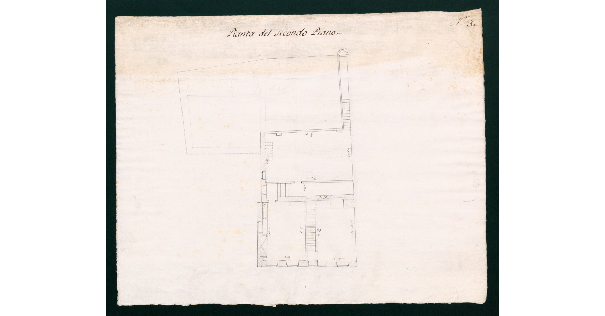 Pianta del secondo piano del Magazzino del Tabacco da Or San Michele che prima vi era il Magistrato dei Fabbricanti