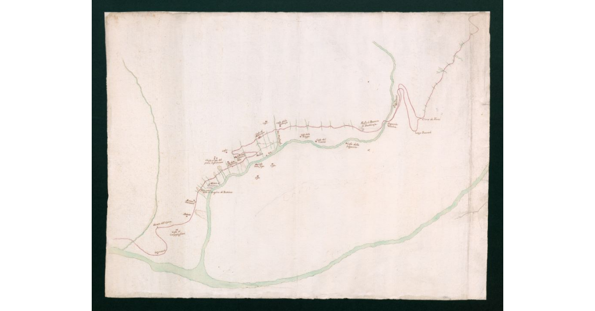 [Carta della strada dal Sestaione a Pian degli Ontani e al Melo]