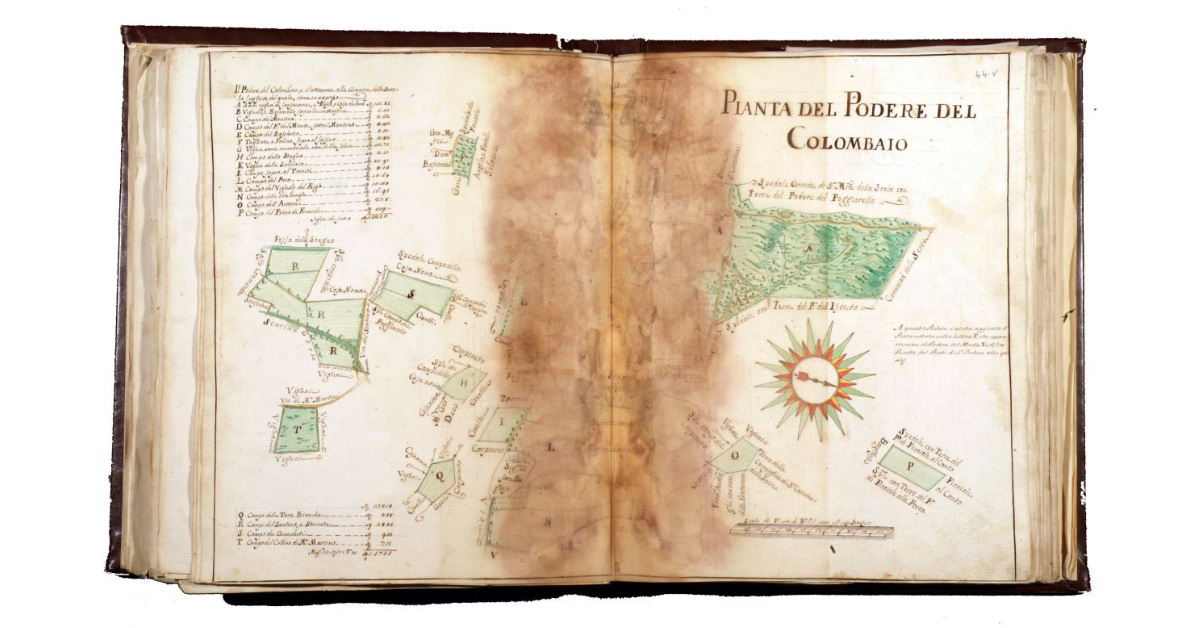 Pianta del podere del Colombaio