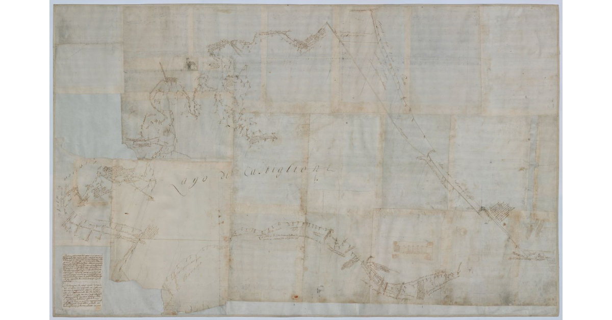 [Carta schematica delle nuove Saline delle Marze di Castiglione e dei contorni del padule dalla Badiola al Mare]