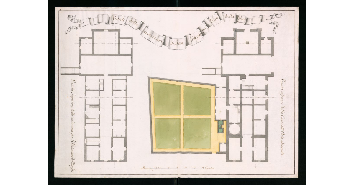 Pianta della nuova casa di San Francesco per l'uso della Pesca