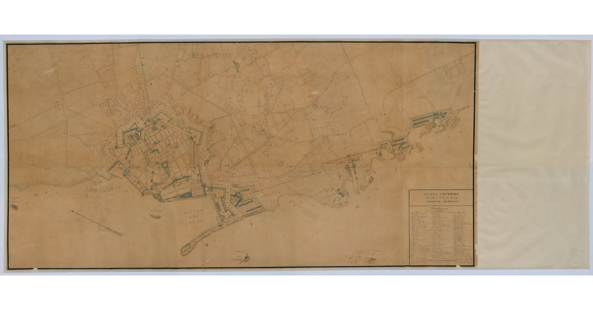 Pianta generale della Città e Porto di Livorno e campagne adicenti