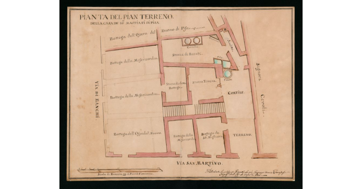 Pianta del pian terreno della Casa de SS.ri Mstiani di Pisa