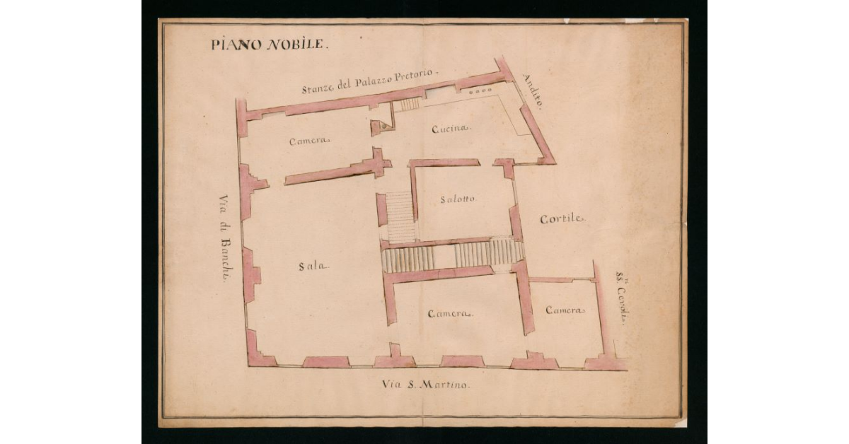 [Pianta del "piano nobile" della casa dei signori Mastiani di Pisa]