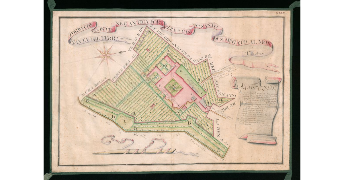 Pianta del territorio che contiene l'antica Fortezza e Campo Santo di S.Miniato al Monte