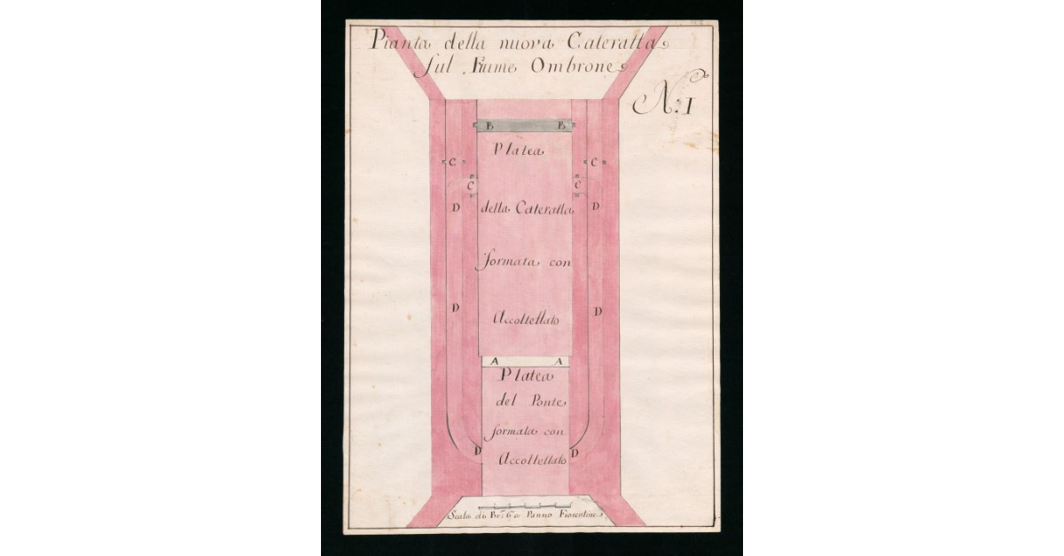 Pianta della nuova Cateratta sul fiume Ombrone