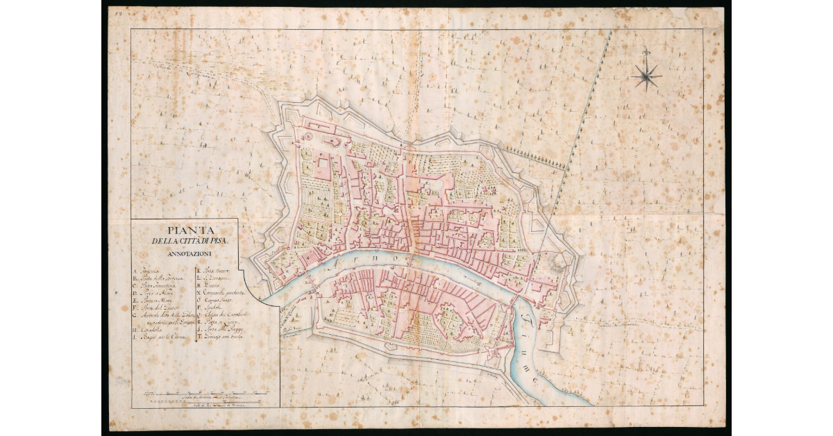 Pianta della città di Pisa