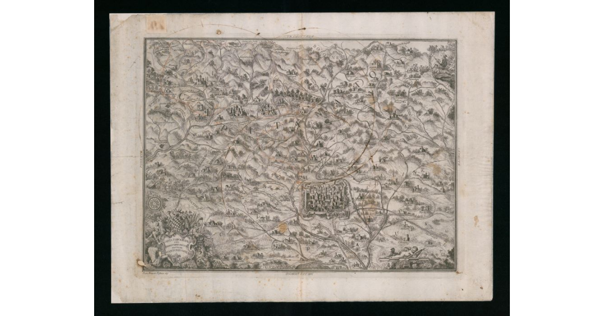Carta topografica Territorio Pistoiese fatta da Antonio Matani