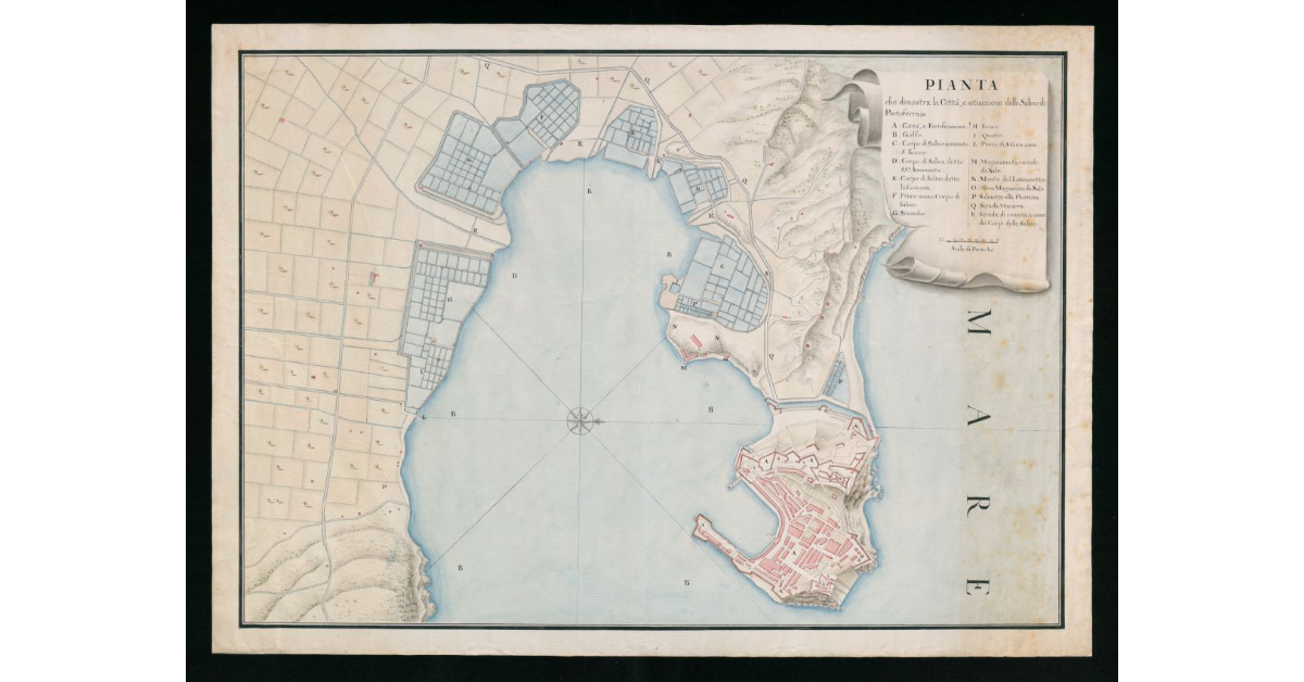 Pianta che dimostra la Città e situazione delle Saline di Portoferraio