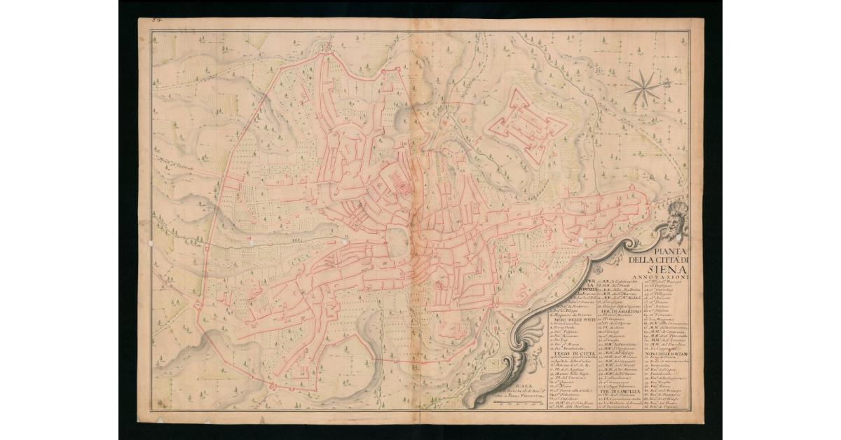 Pianta della città di Siena