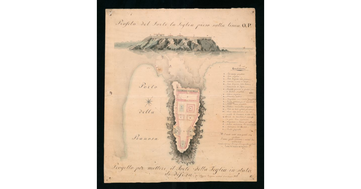 Progetto per mettere il Forte della Teglia in stato di difesa