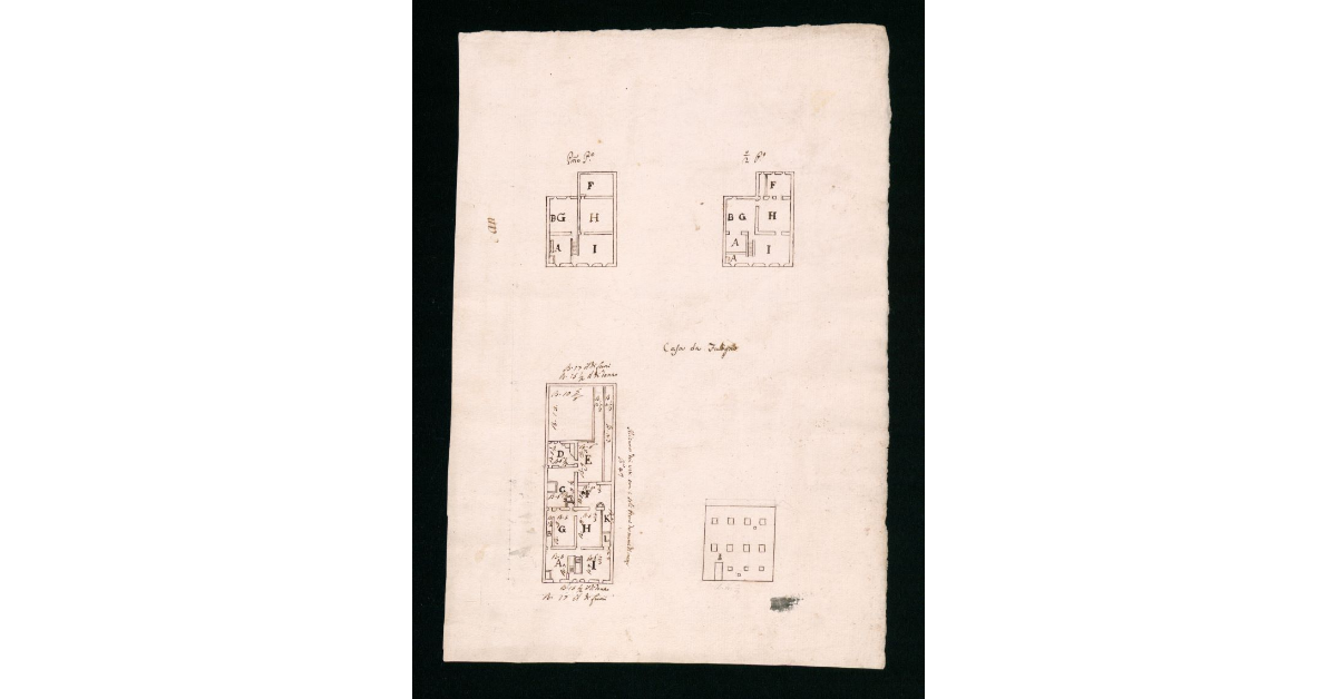 [Pianta e alzato di una casa delle Monache di Fuligno a Firenze]